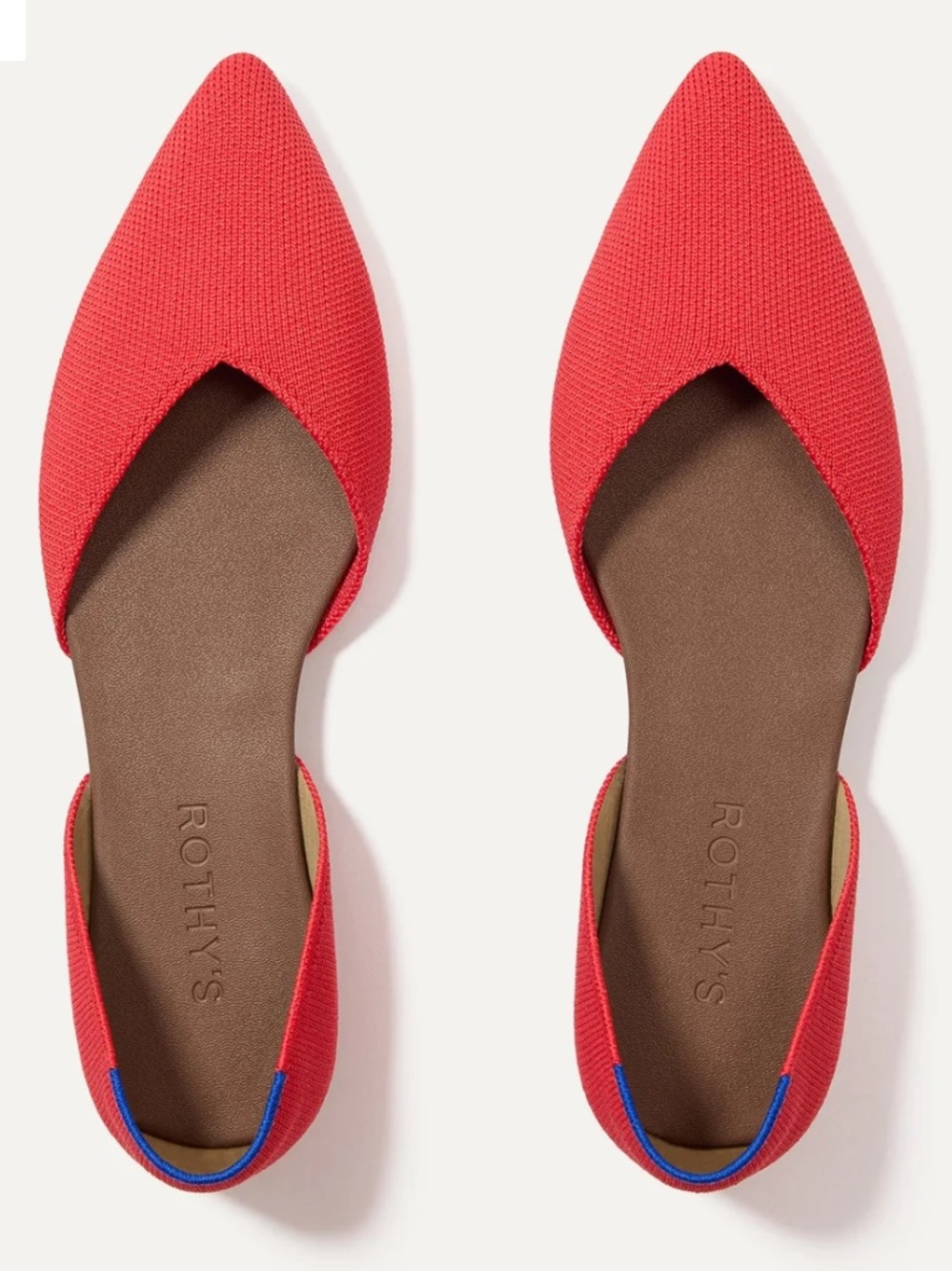 Rothy's D'Orsay Point Flat in Red Hot